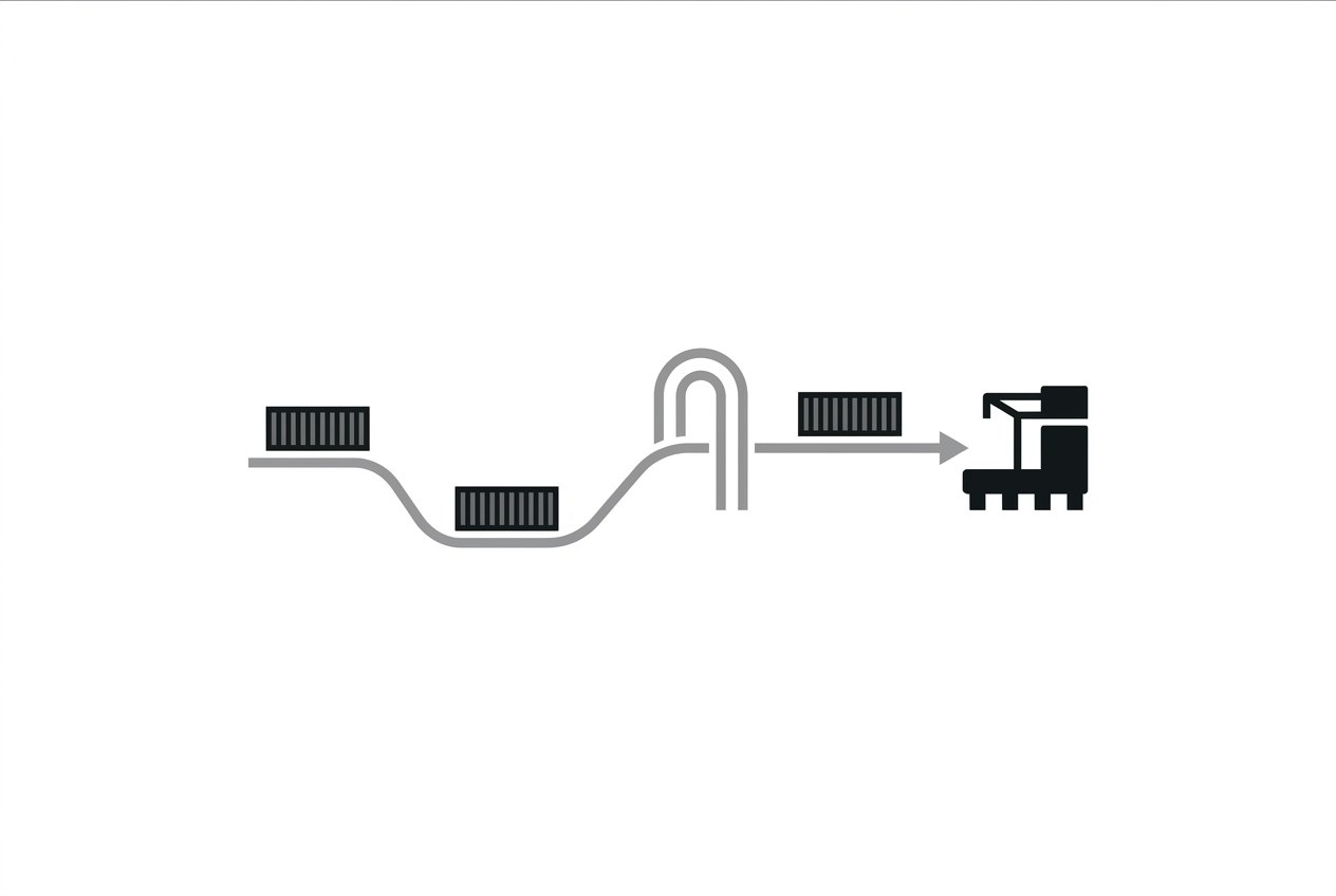 diagram of transshipment routes relabeling goods before US arrival