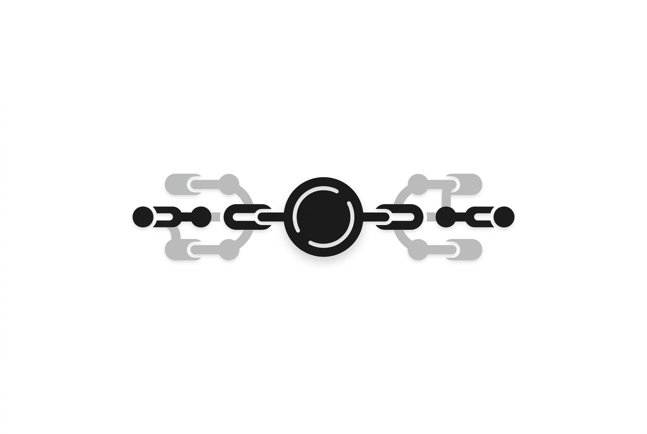 diagram of two chains converging on one shared compliance standard