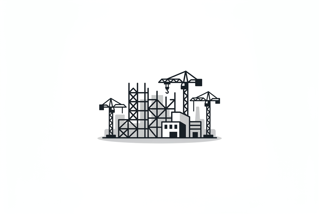 Chip fabrication plant under construction