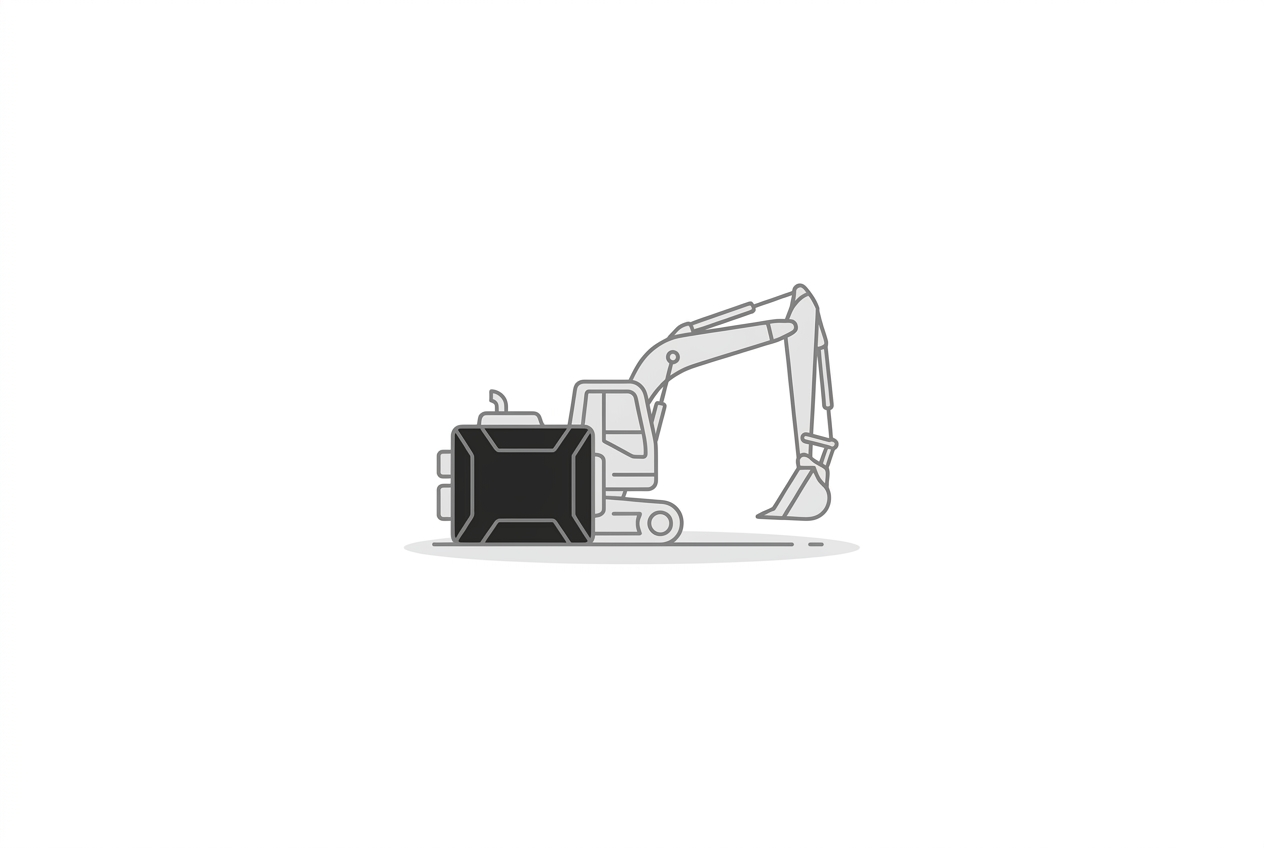 Retrofit control kit installed on heavy construction equipment