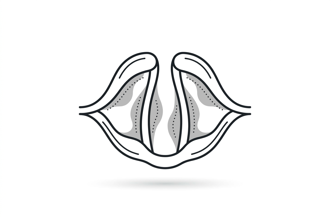 Diagram of vocal fold tissue changes during pregnancy