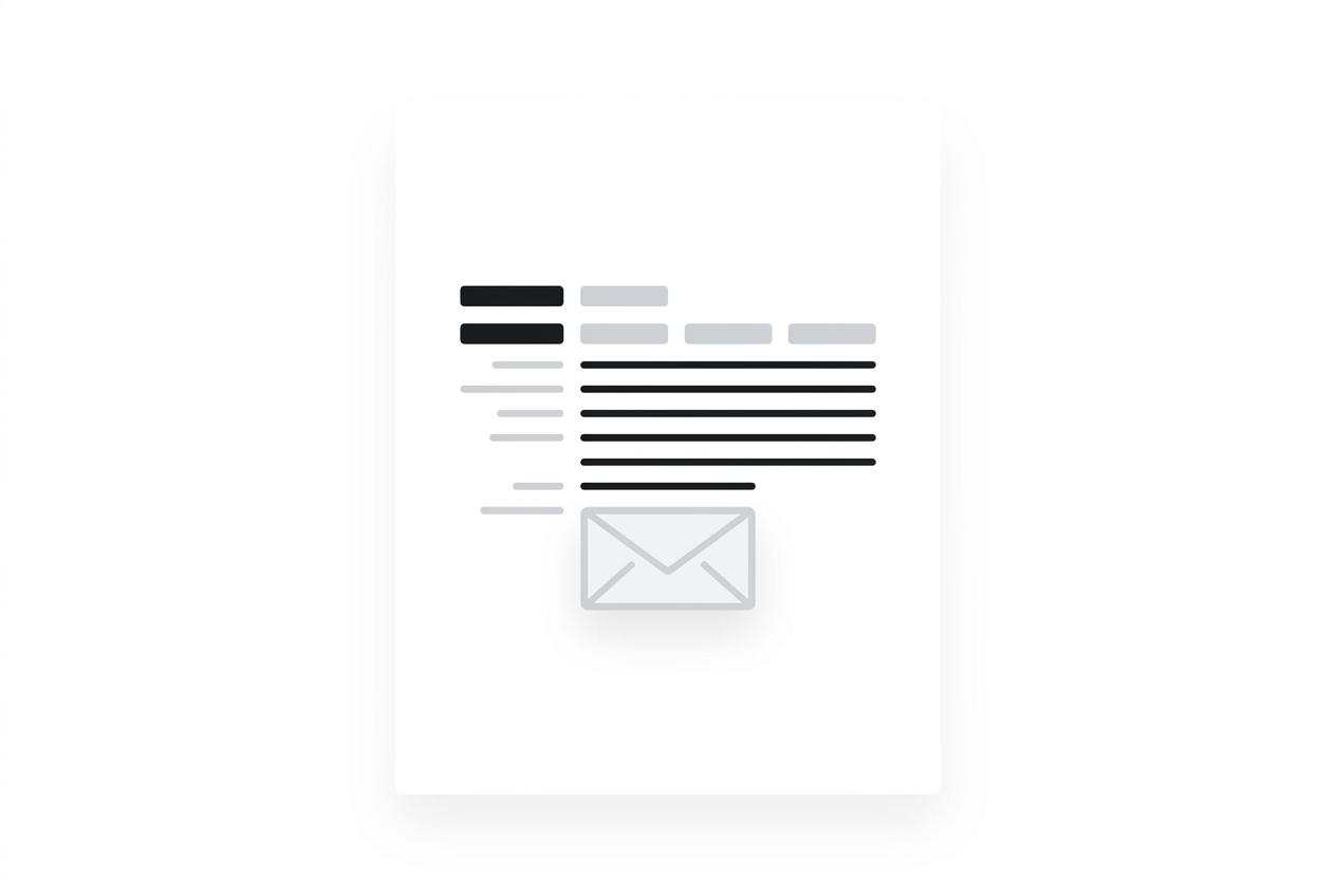 abstract diagram of email routing headers and a cryptographic signature