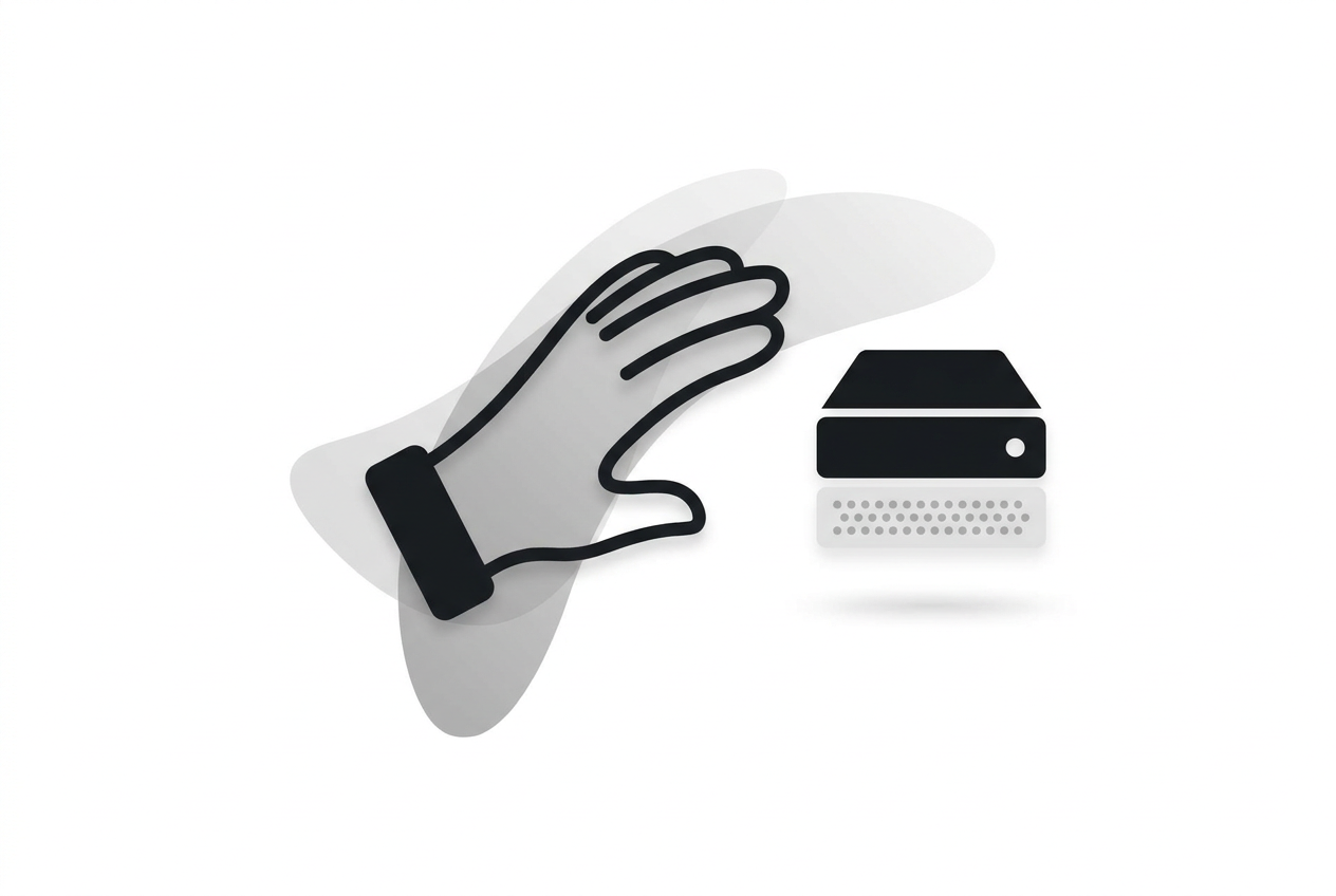 Contrast between a photogenic gesture interface and an unglamorous generative engine