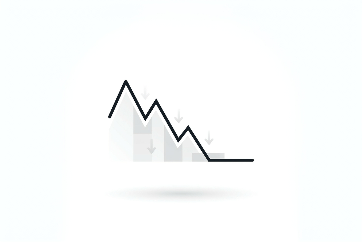 Chart showing crypto investor participation falling from 2,564 to 222