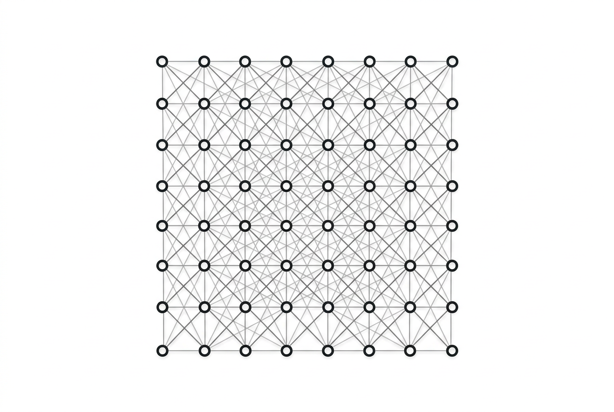 Diagram of 72 GPUs wired into a single all-to-all fabric