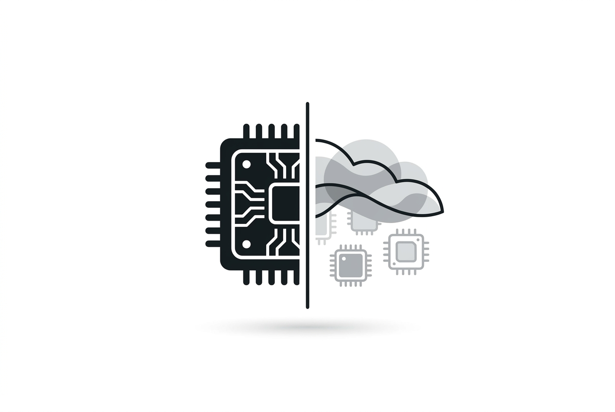 Diagram contrasting specialized hardware versus a universal software layer