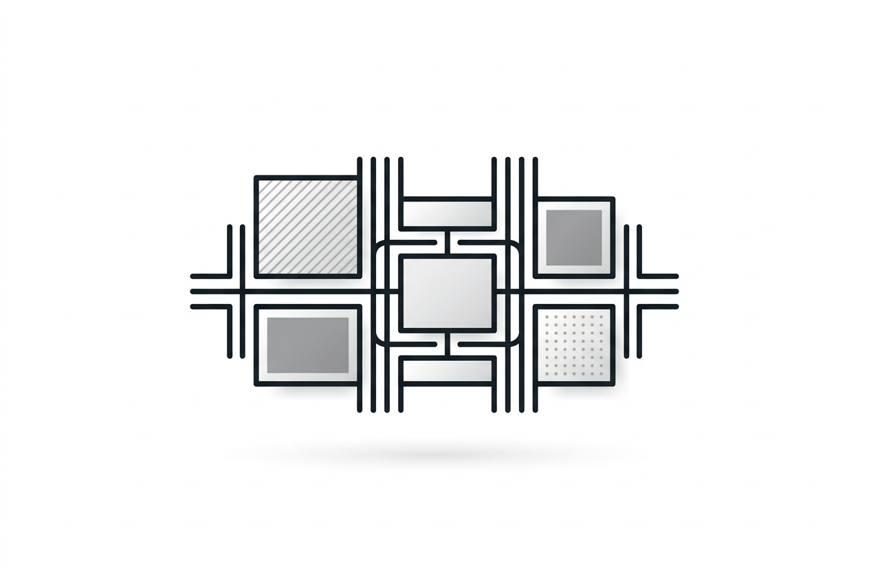 Diagram of a walkable neighborhood street grid
