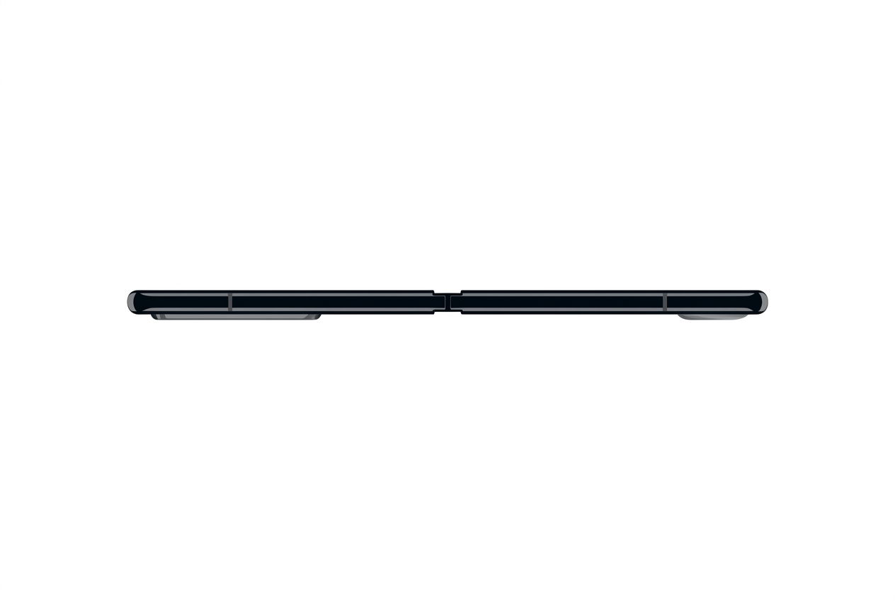 Thin profile of an unfolded foldable phone
