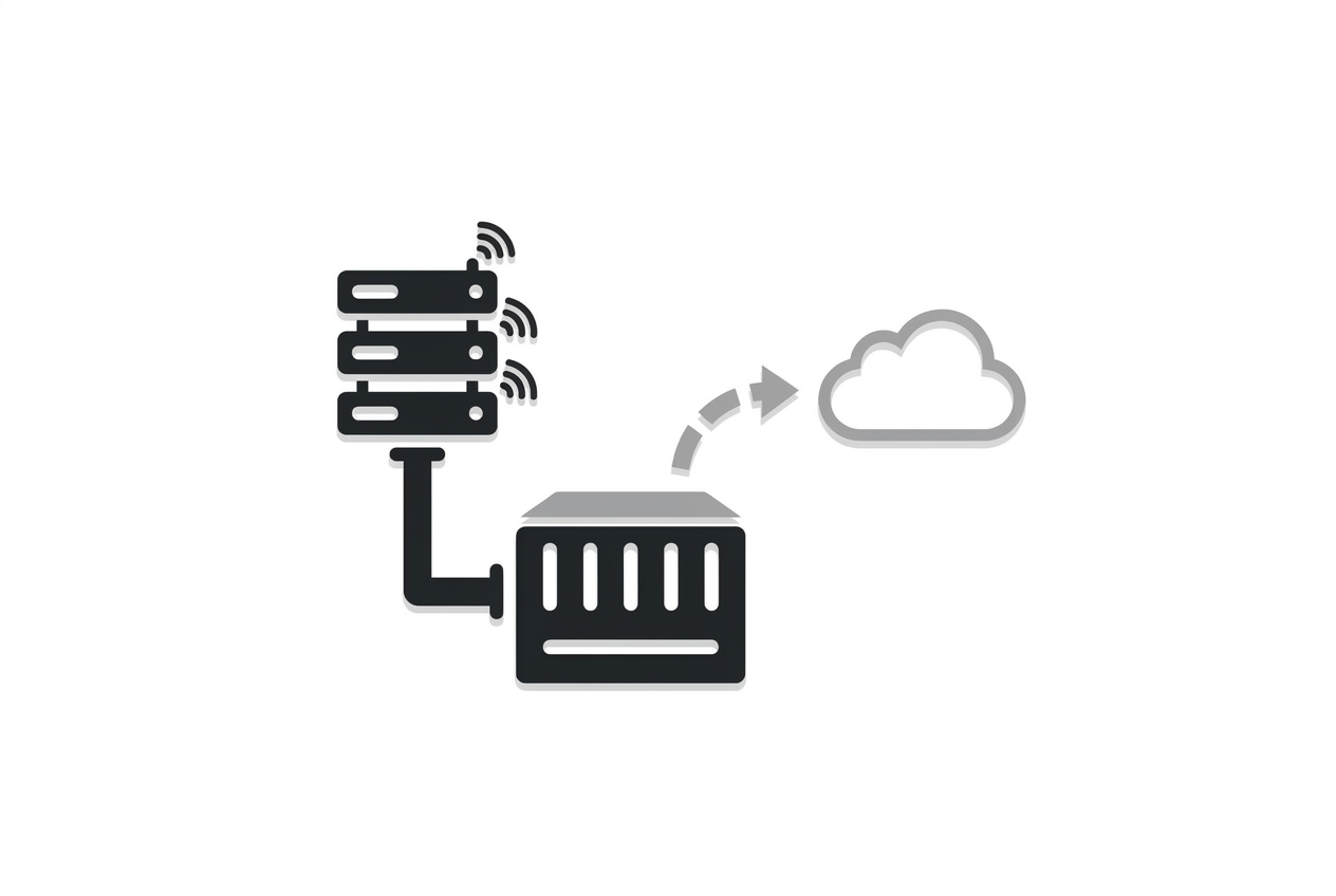 Diagram of proprietary sensor data flowing to on-prem hardware rather than an external API