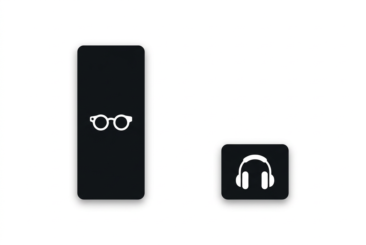 diagram comparing smart glasses sales against headset sales