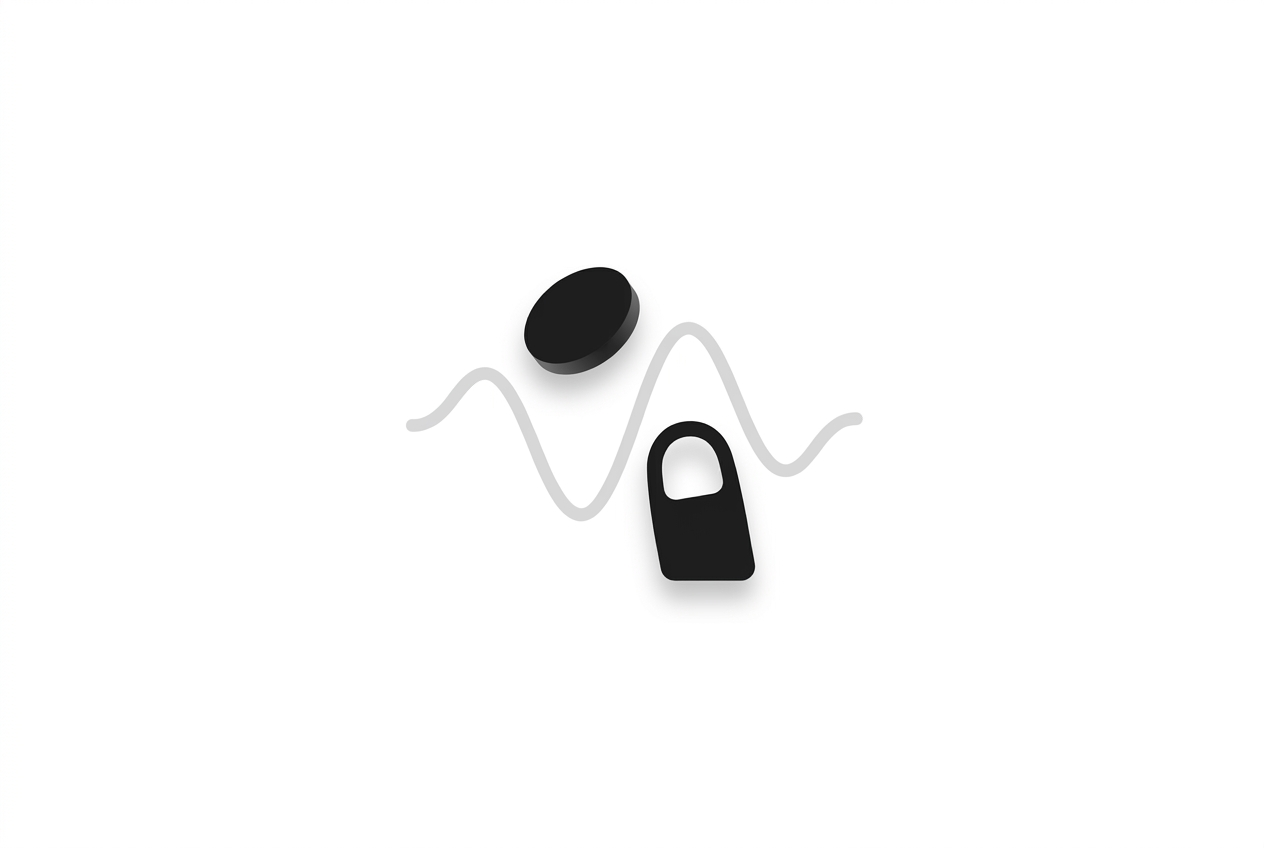 a flipping coin over a fingertip suggesting near-random accuracy