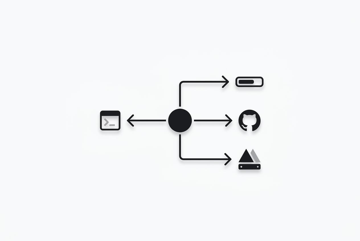 Diagram of a bug-debugging harness connecting an agent to multiple developer tools