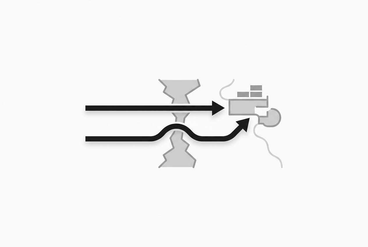Diagram of crude pipeline bypass routes around the Strait of Hormuz