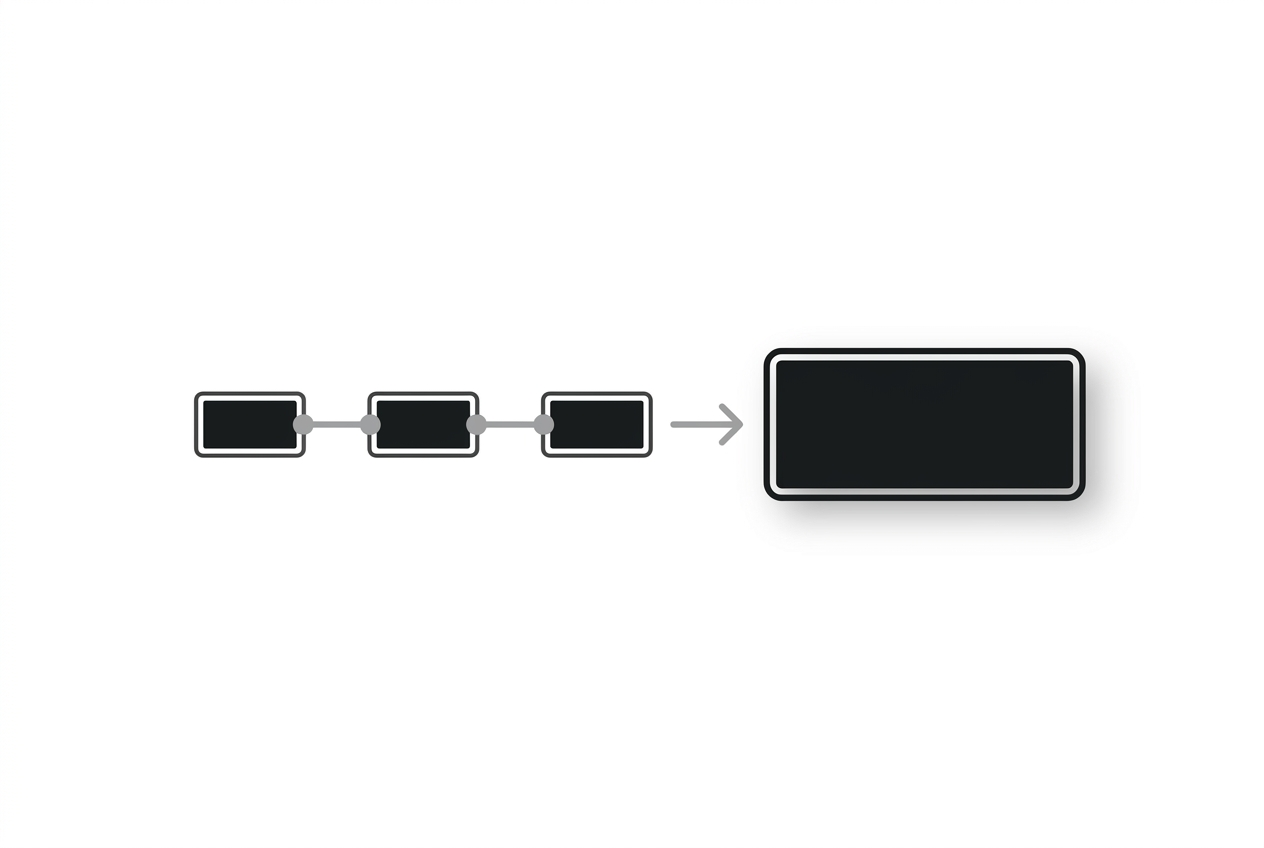 Diagram comparing traditional multi-step settlement to instant on-chain settlement