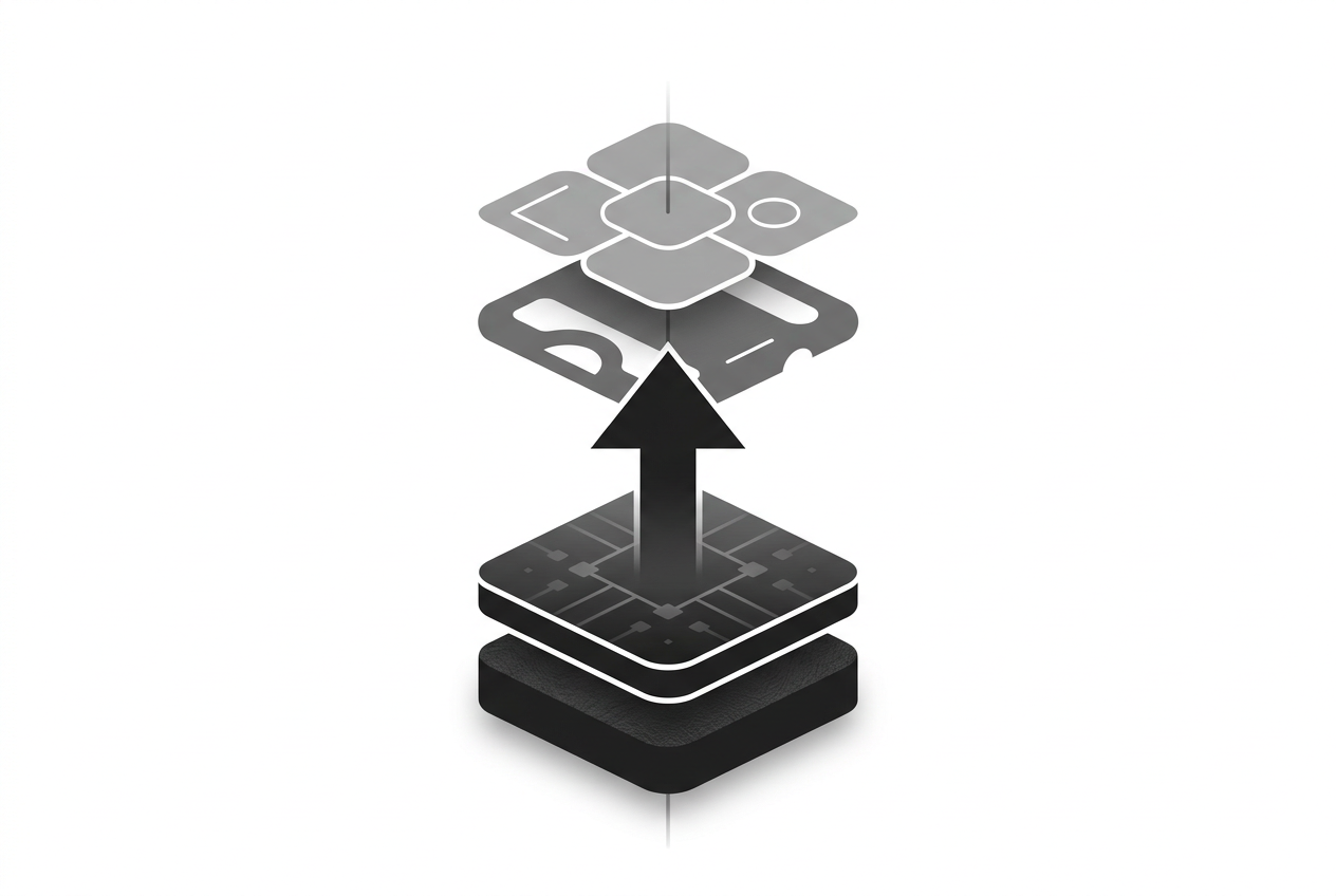 Diagram of the embodied AI value stack from compute to applications