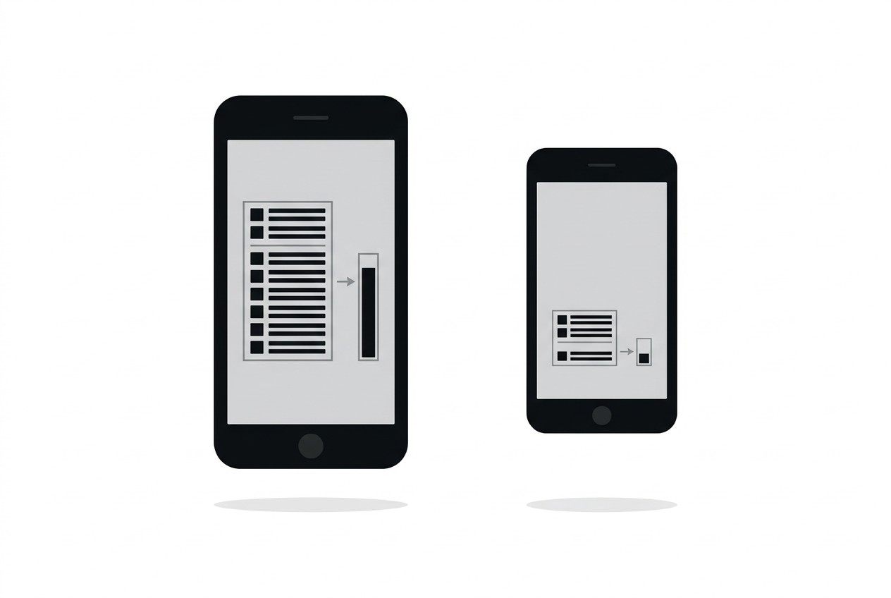 Diagram showing a flagship phone shipping with reduced RAM
