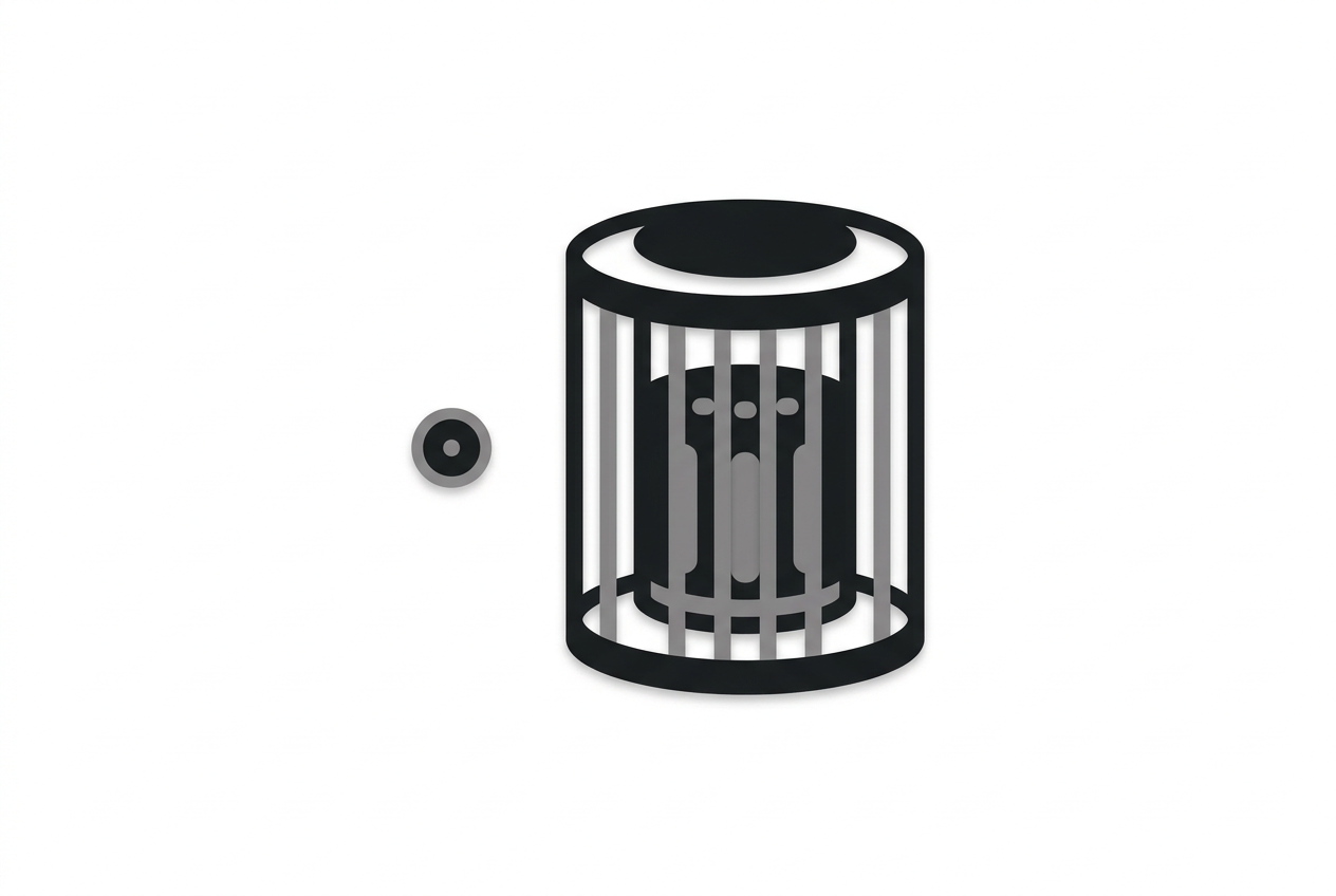 Diagram contrasting a coin-sized heater with a large reactor