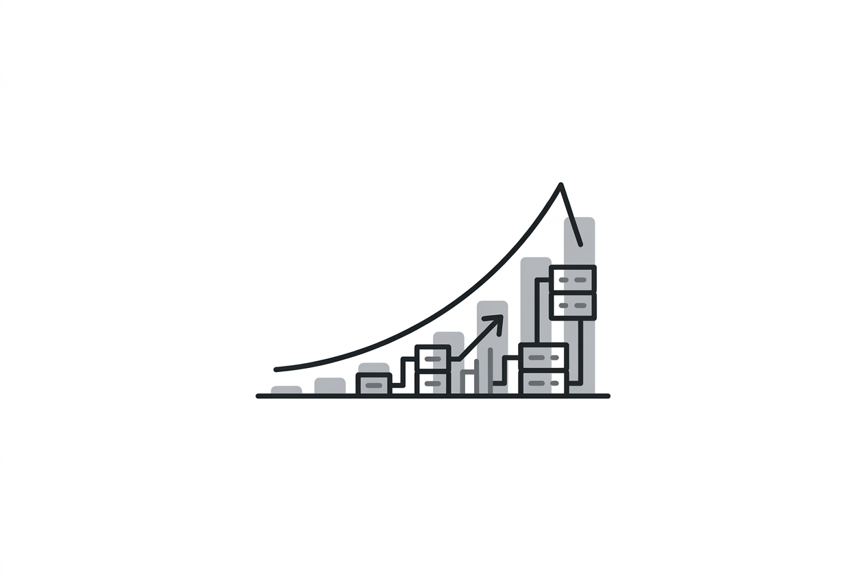 Rising wholesale power price curve