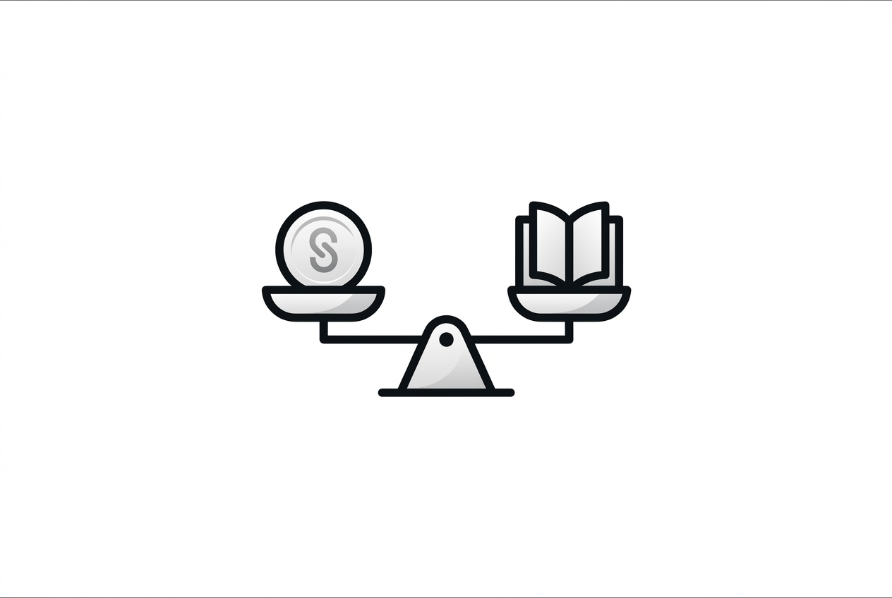stablecoin measured against traditional collateral on a scale
