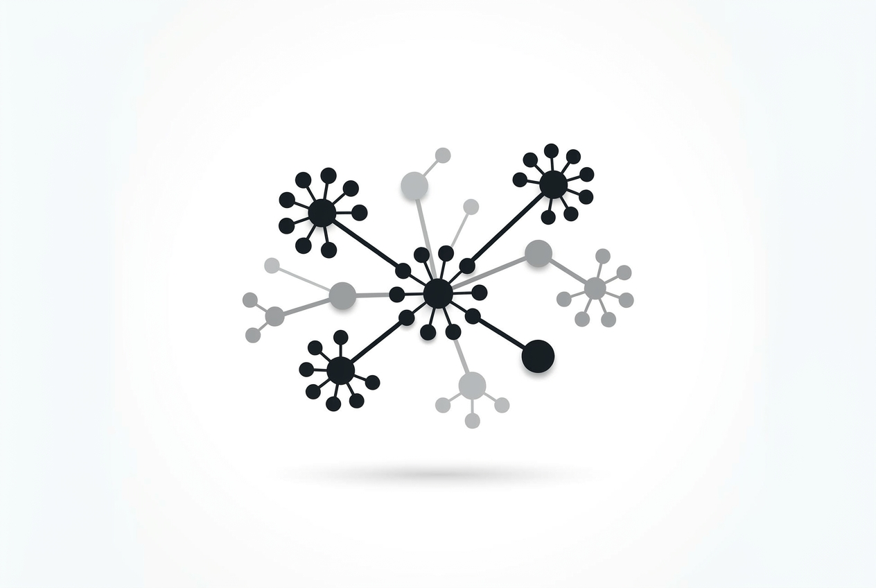 network graph showing clustered nodes representing founder and VC networks