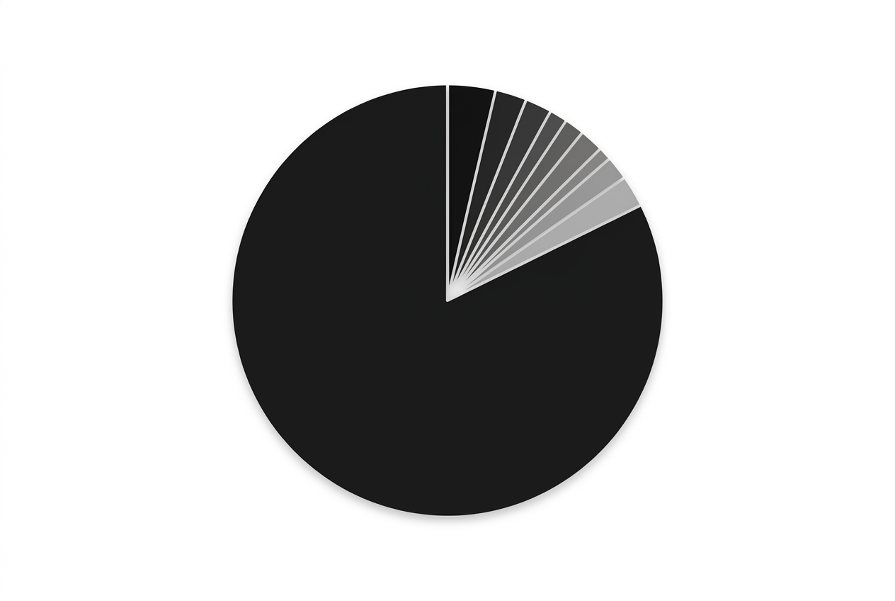 Chart showing one product holding the vast majority of the chatbot market