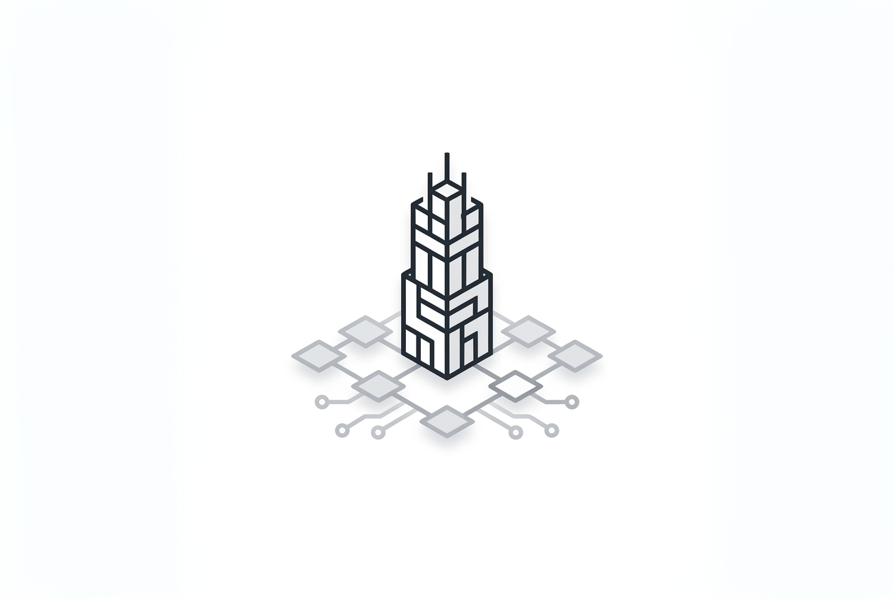 Offshore financial hub connected to blockchain infrastructure