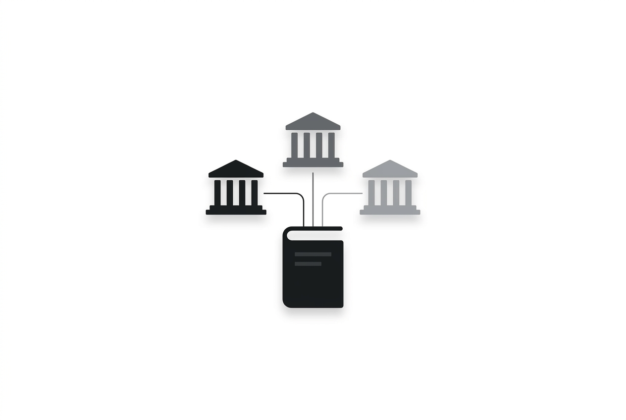 Institutions connecting to a central tokenization ledger