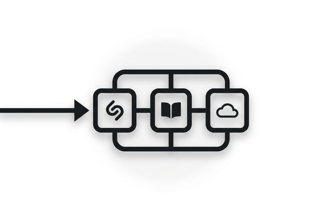 Diagram of a model-switching gateway routing requests across multiple providers