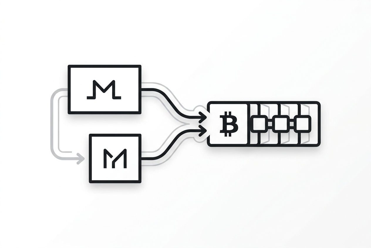 diagram of two-tier money structure rebuilt on public chains