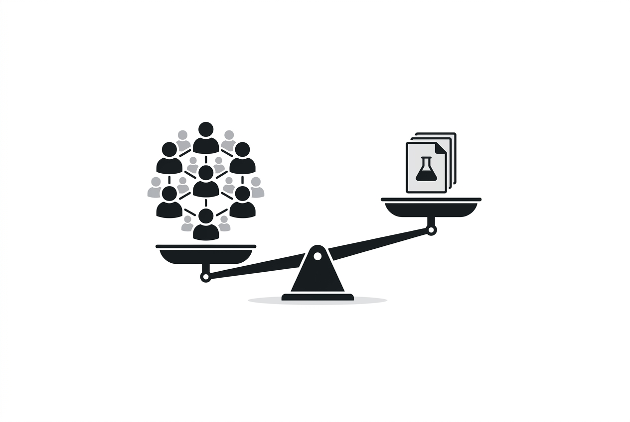 scale showing market size outweighing evidence