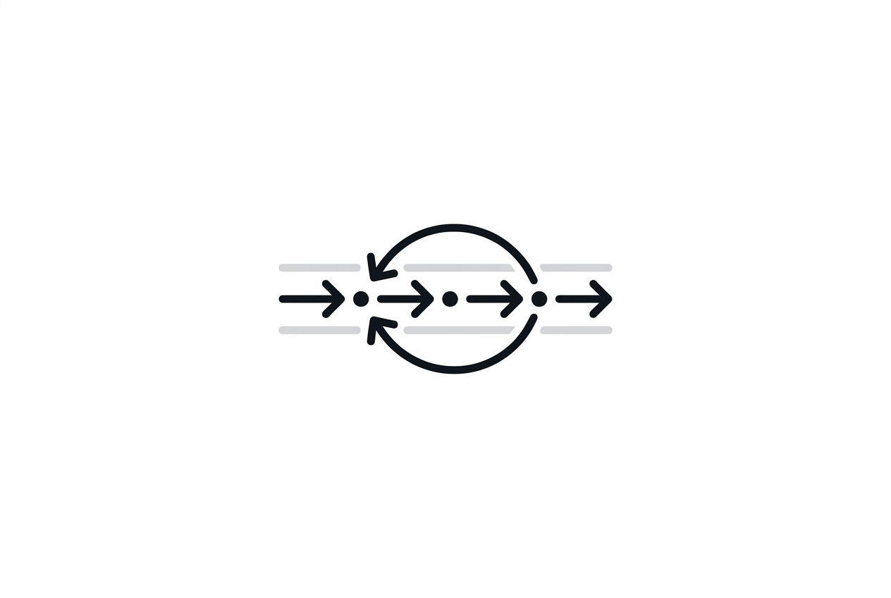 Diagram of reading eye movements showing a backward regression to an earlier word