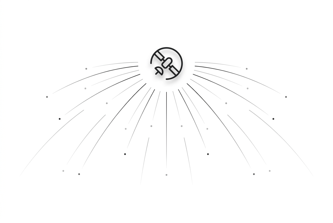Diagram contrasting a satellite streak with diffuse sky-brightening scattered light