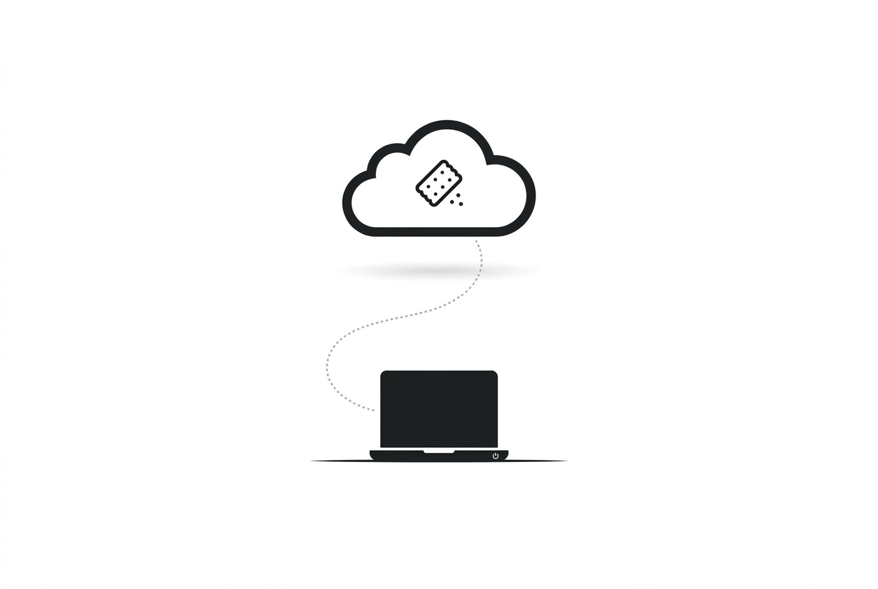 diagram of a persistent cloud session cookie independent of the user's device